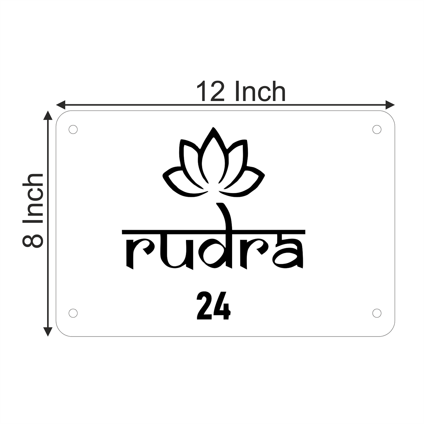 Personalized Acrylic Name Plate for Home – Black + Golden - NameplateWale