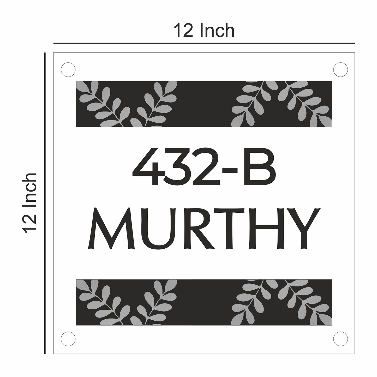 Personalized Stainless Steel Name Plate For Home - NameplateWale