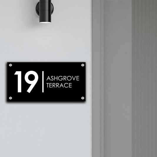 Personalized Acrylic Name Plate For Home – Black & White - NameplateWale