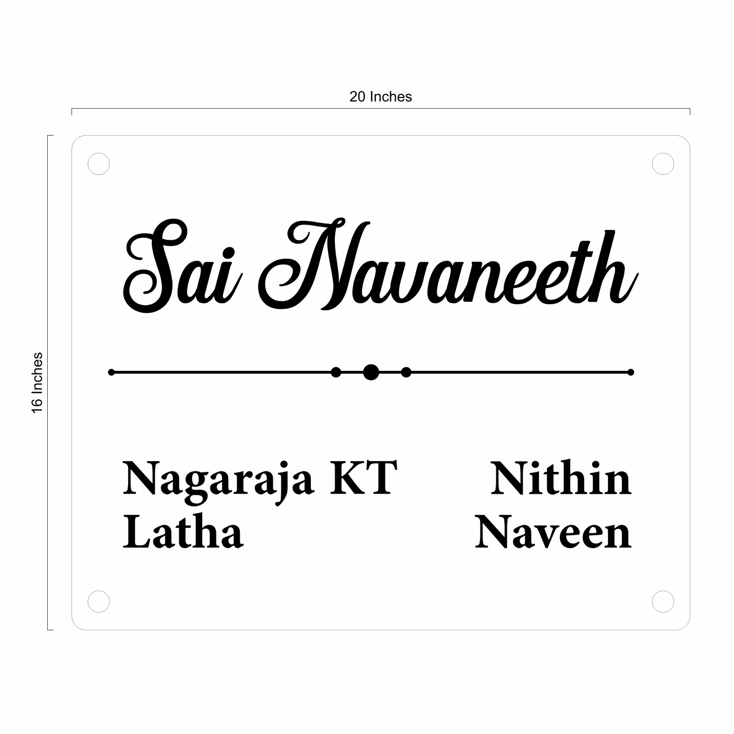 Personalized Acrylic Name Plate For Home – Black & Golden - NameplateWale