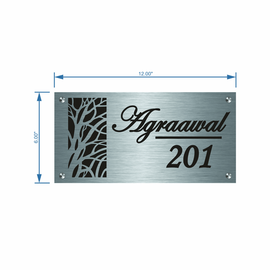 Personalized Stainless Steel Name Plate For Home - NameplateWale