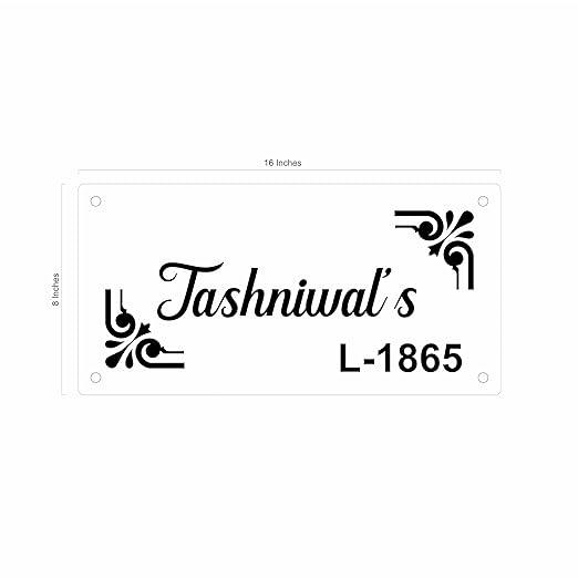 Personalized Acrylic Name Plate For Home – Black & Golden - NameplateWale