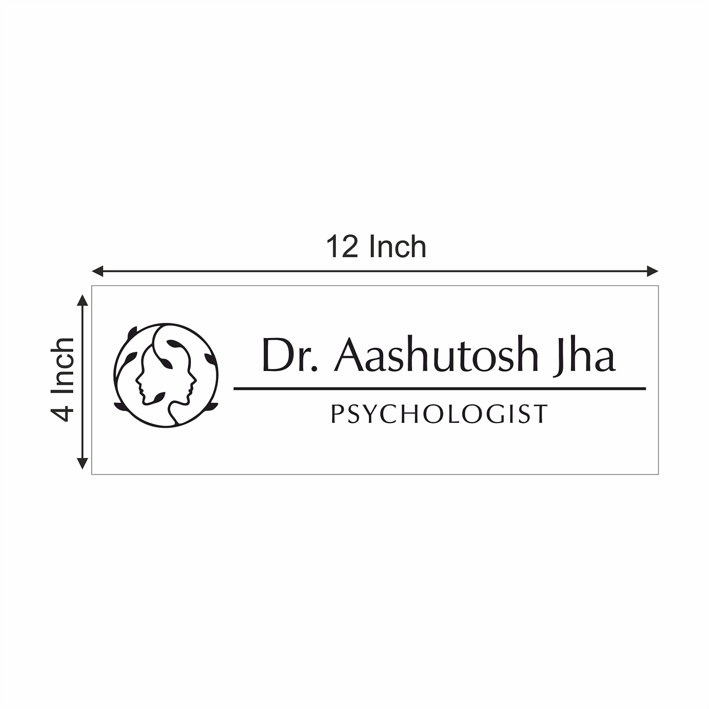 Office Name Plate for Psychologists/ Doctors | Stainless Steel - NameplateWale