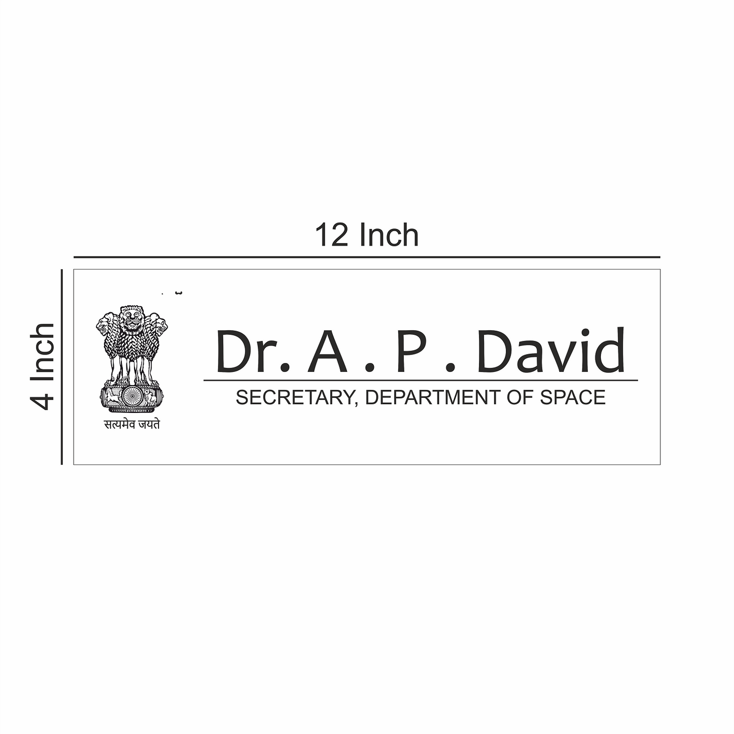Office Name Plate for Government Officers | Stainless Steel - NameplateWale
