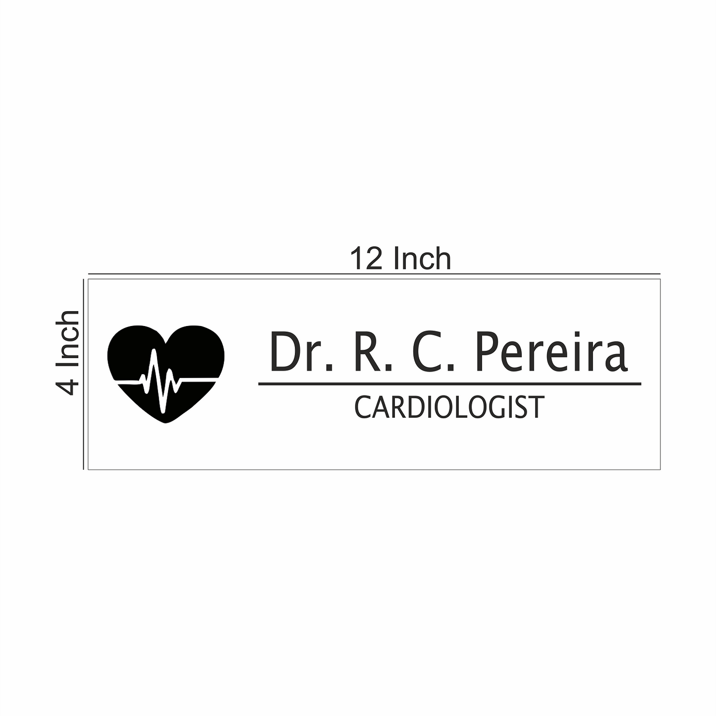 Office Name Plate for Cardiologists/ Doctors | Stainless Steel - NameplateWale