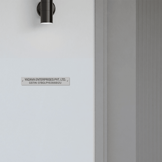 Office Name Plate with Company Name and GST Number - NameplateWale