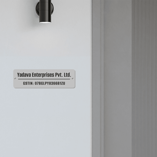 Office Name Plate with Company Name and GST Number - NameplateWale