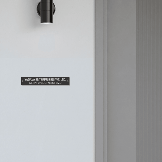 Office Name Plate with Company Name and GST Number - NameplateWale