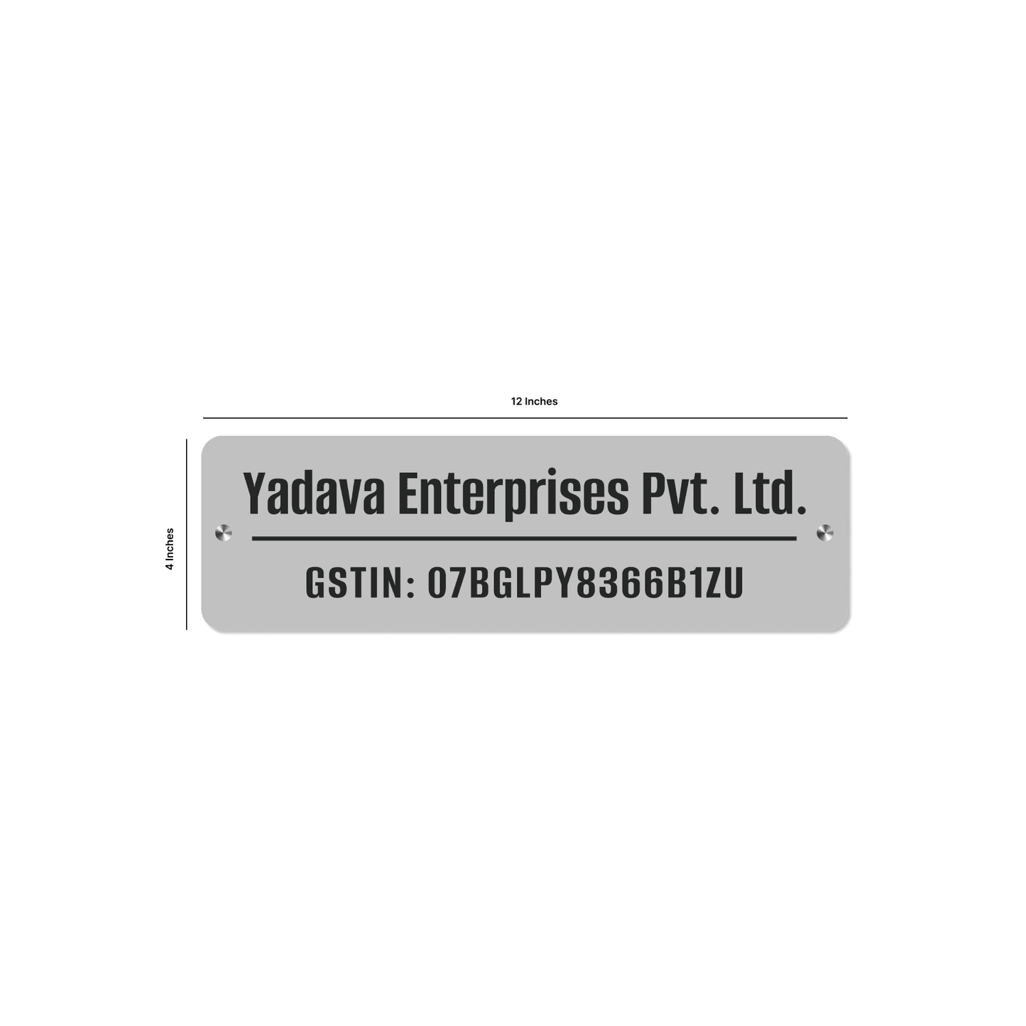 Office Name Plate with Company Name and GST Number - NameplateWale