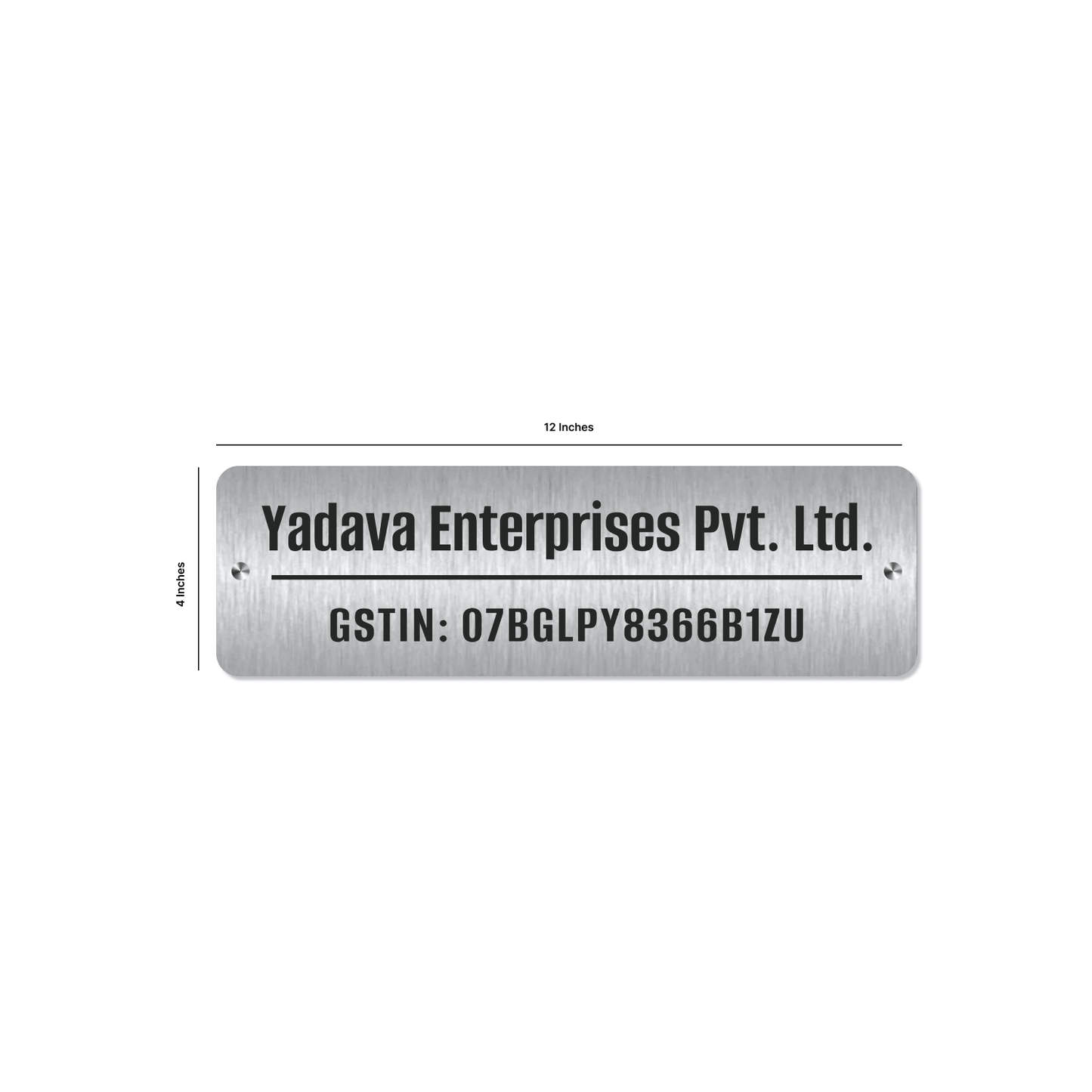 Office Name Plate with Company Name and GST Number - NameplateWale