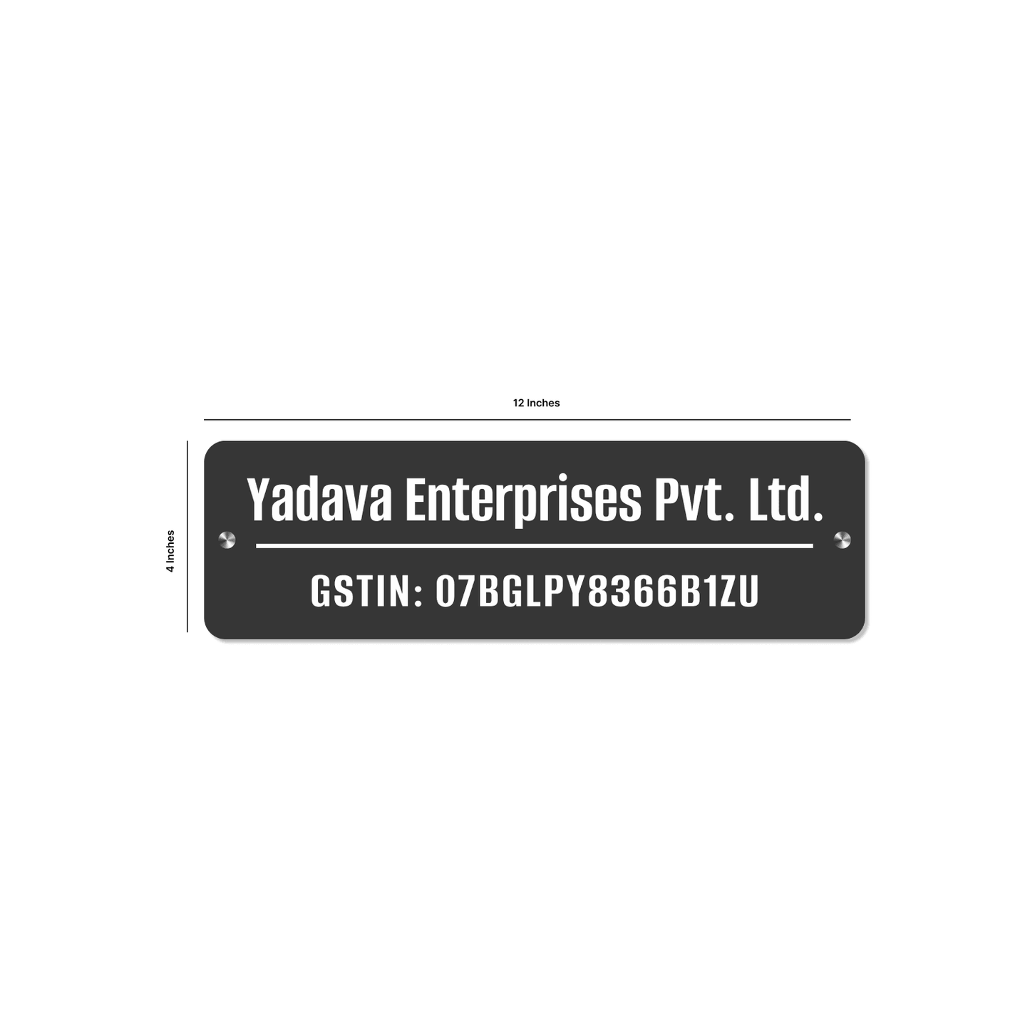 Office Name Plate with Company Name and GST Number - NameplateWale