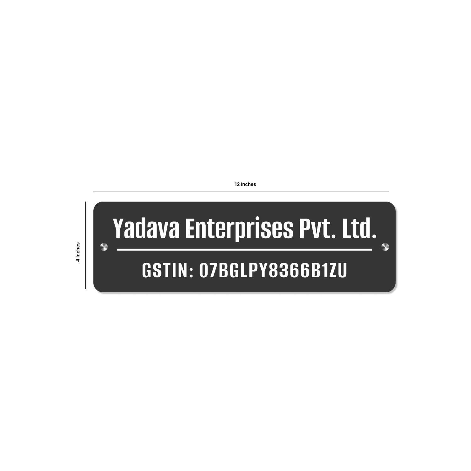 Office Name Plate with Company Name and GST Number - NameplateWale