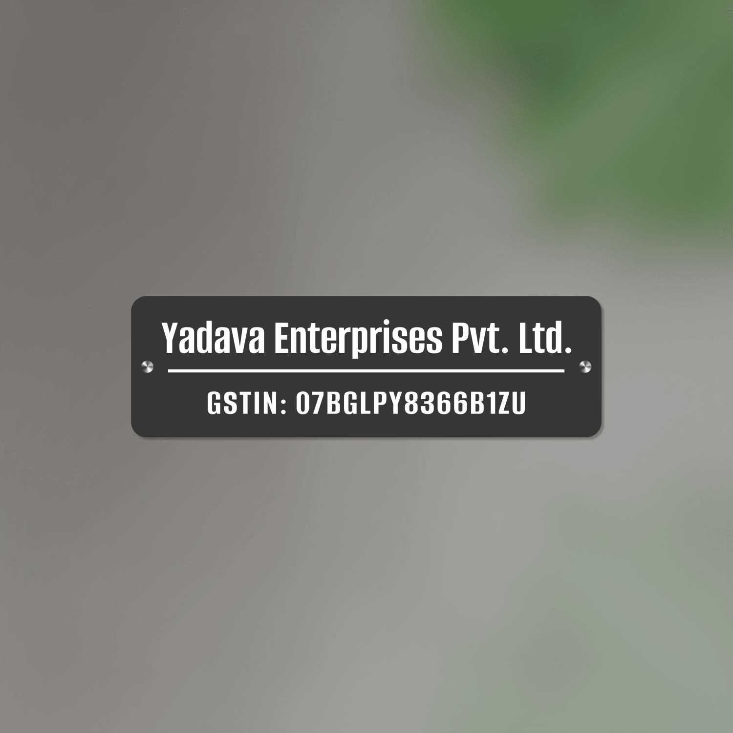 Office Name Plate with Company Name and GST Number - NameplateWale