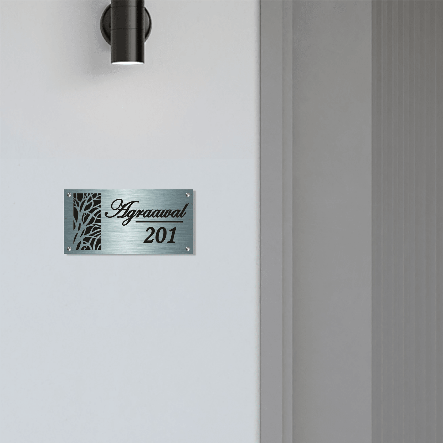 Personalized Stainless Steel Name Plate For Home - NameplateWale