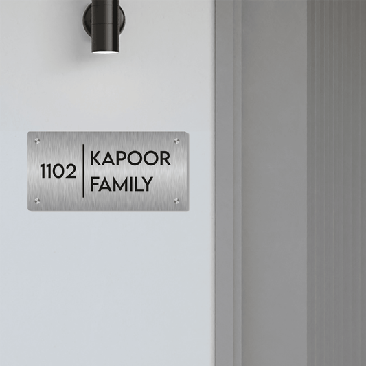 Personalized Stainless Steel Name Plate For Home - NameplateWale