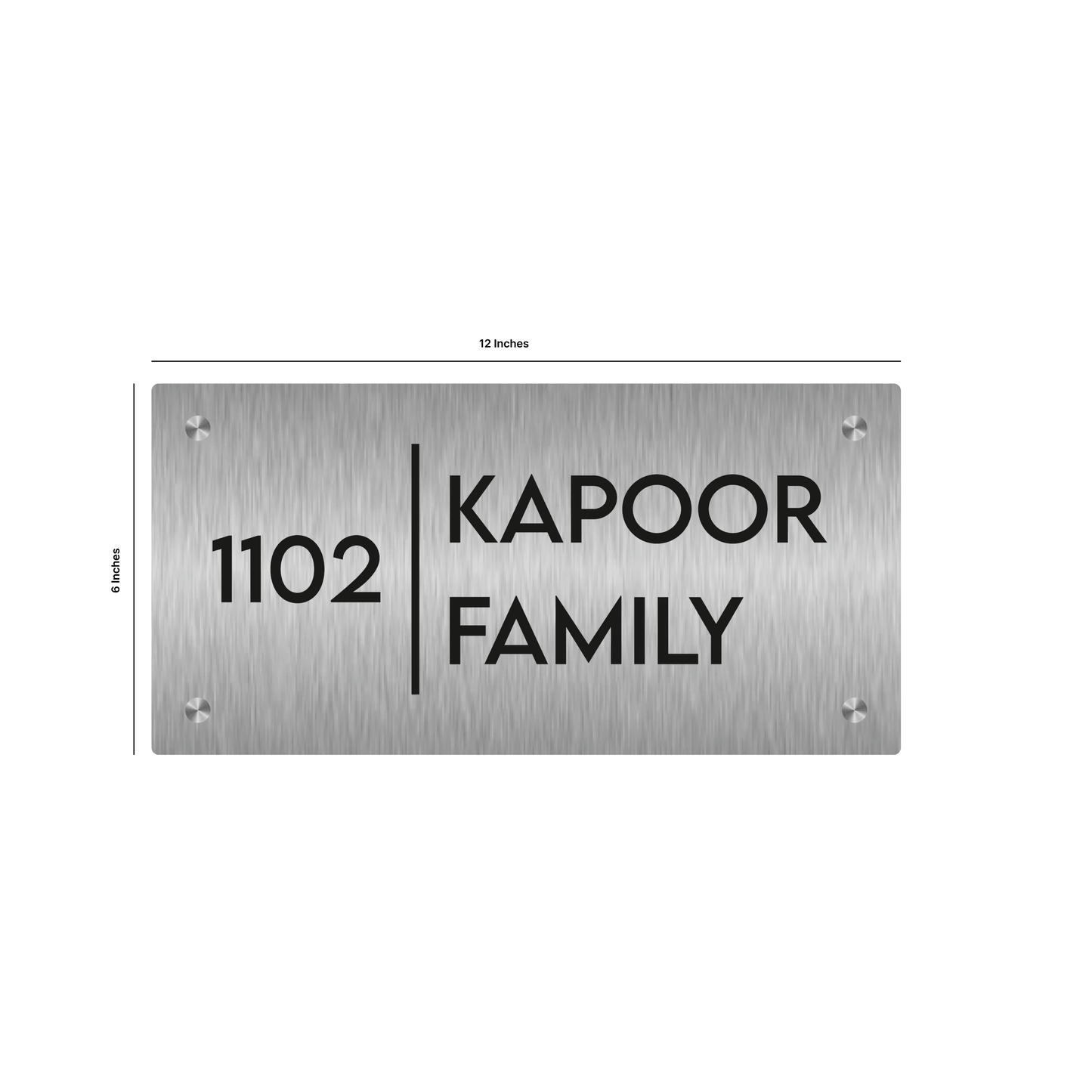Personalized Stainless Steel Name Plate For Home - NameplateWale