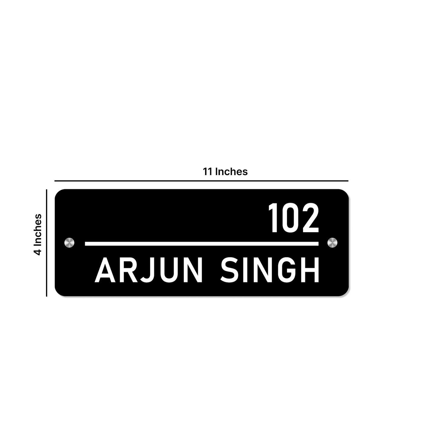 Personalized Acrylic Name Plate For Home – Black & White - NameplateWale