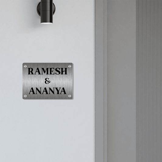 Personalized Stainless Steel Name Plate For Home - NameplateWale