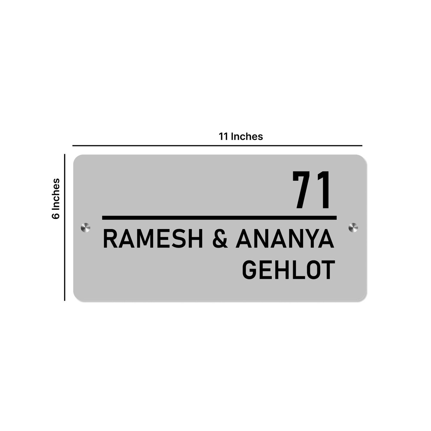 Personalized Acrylic Name Plate For Home – White & Black - NameplateWale