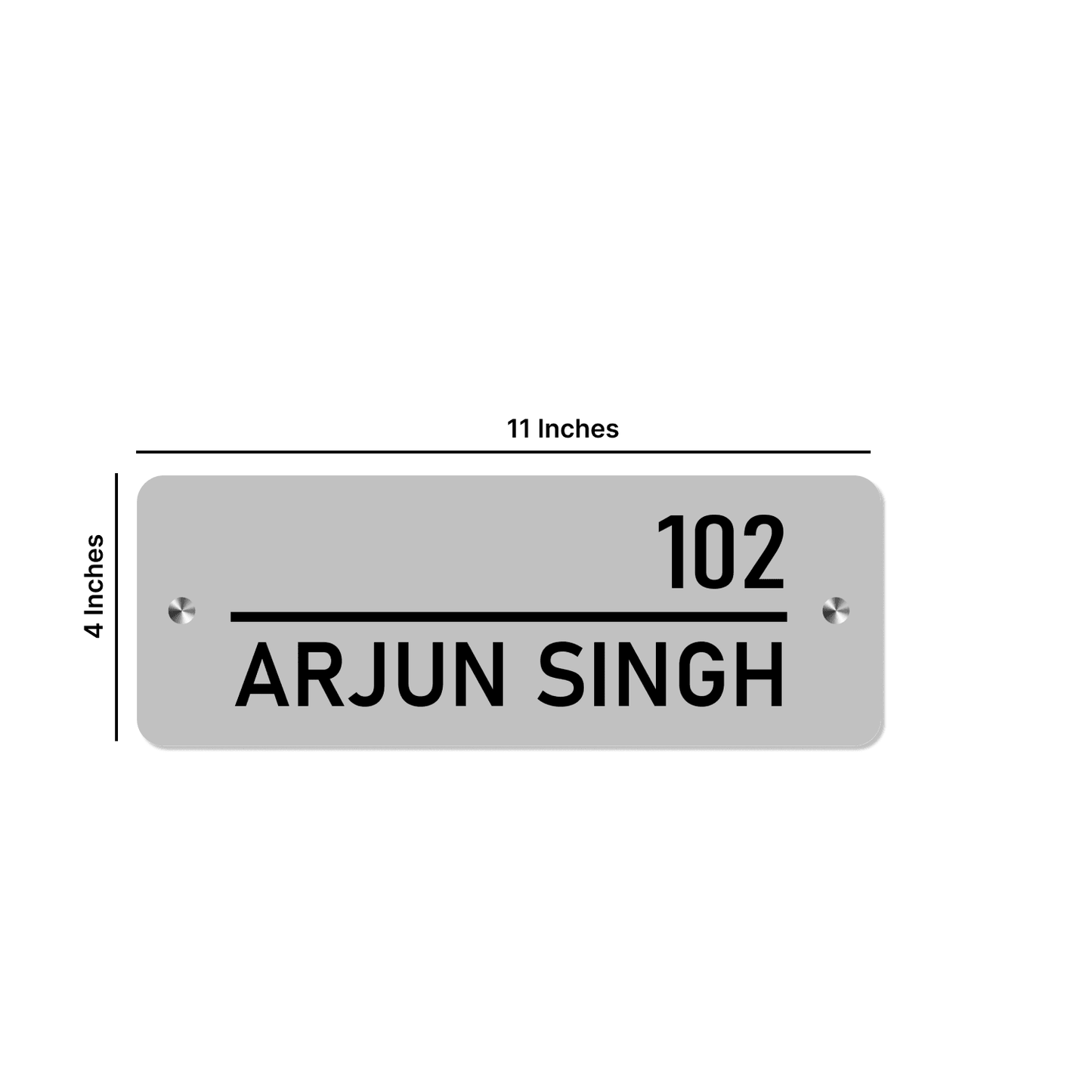 Personalized Acrylic Name Plate For Home – White & Black - NameplateWale