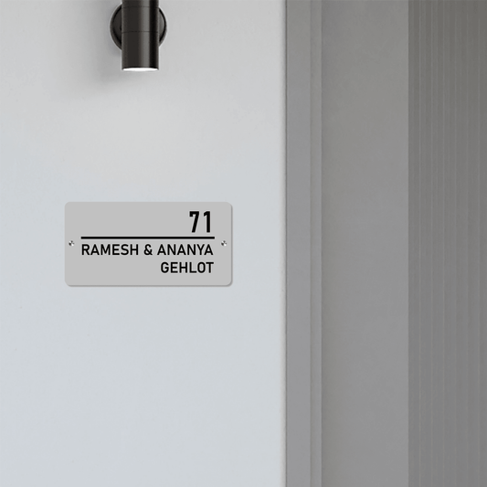 Personalized Acrylic Name Plate For Home – White & Black - NameplateWale