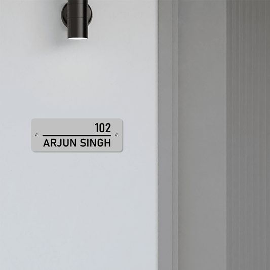 Personalized Acrylic Name Plate For Home – White & Black - NameplateWale