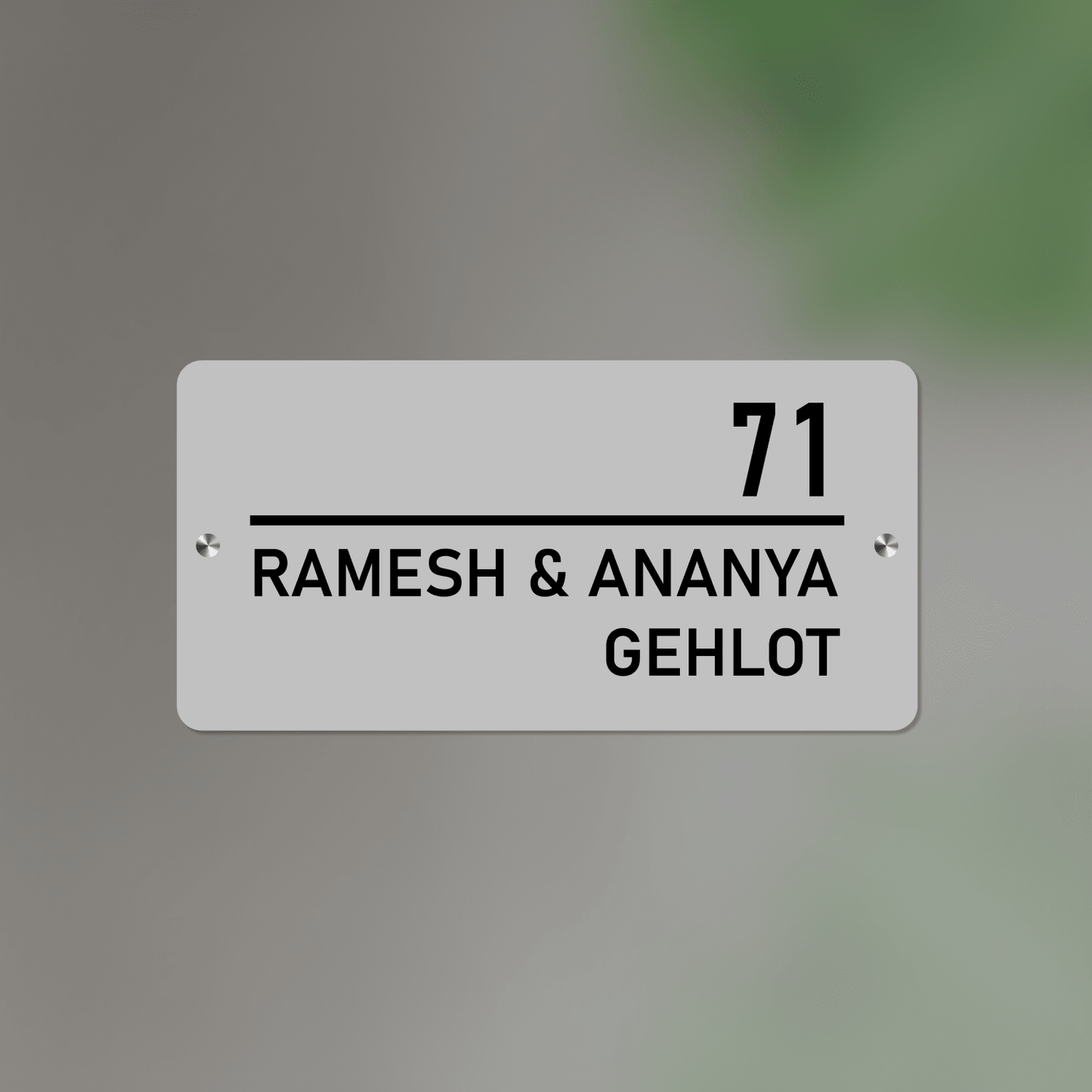 Personalized Acrylic Name Plate For Home – White & Black - NameplateWale