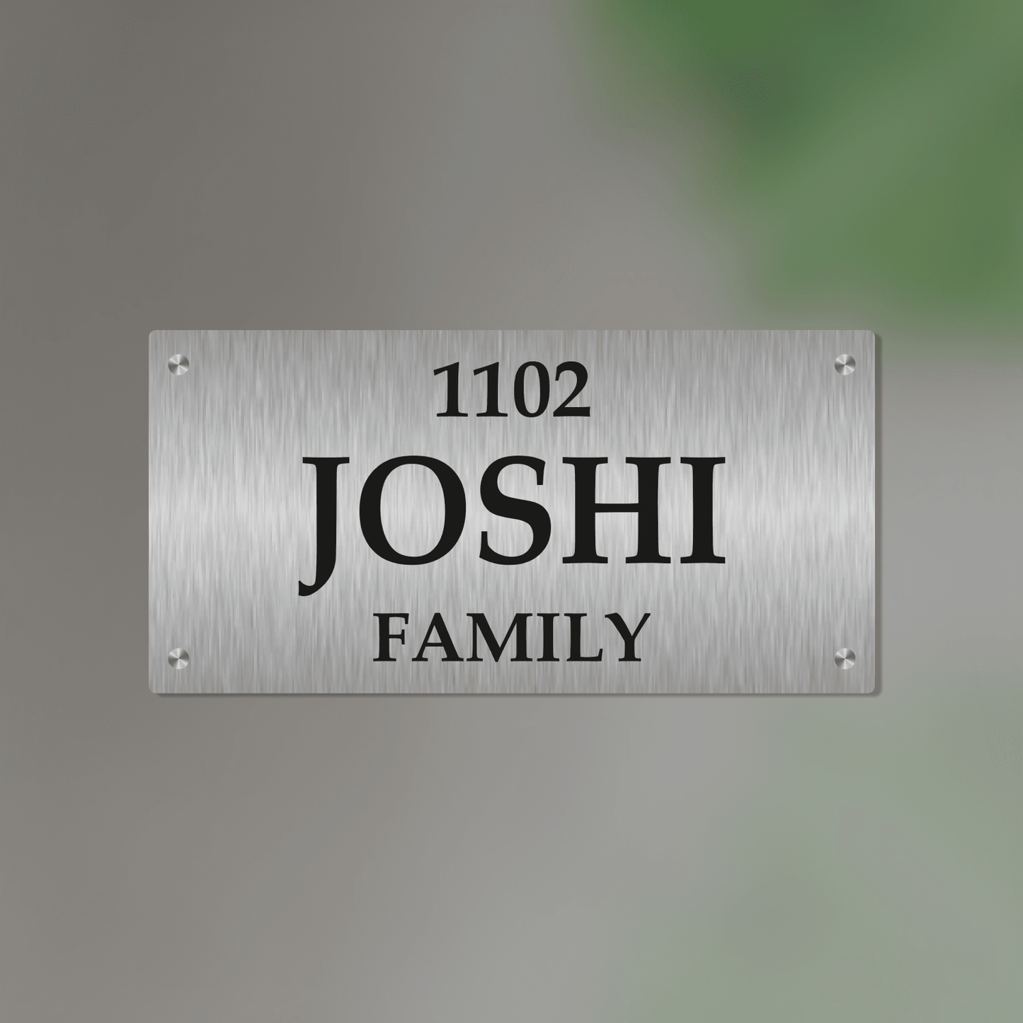 Personalized Stainless Steel Name Plate For Home - NameplateWale