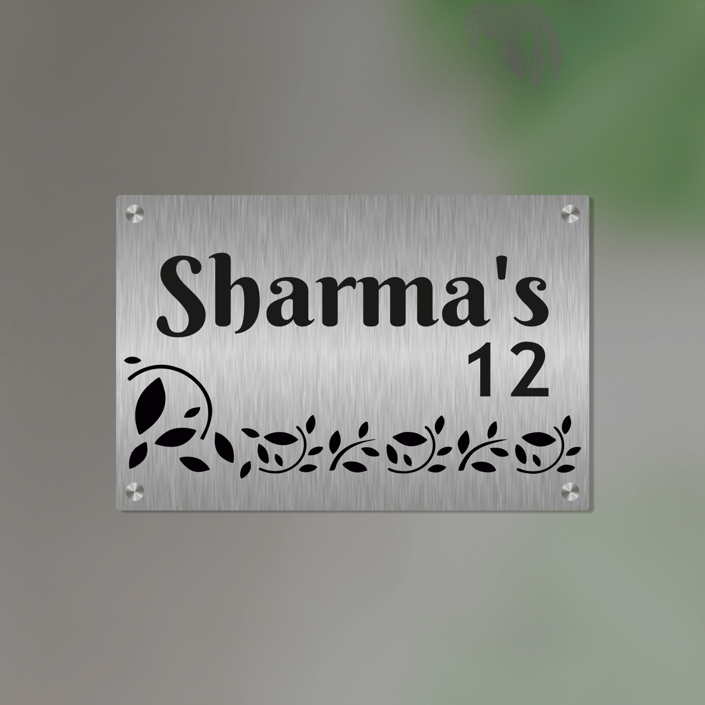 Personalized Stainless Steel Name Plate For Home