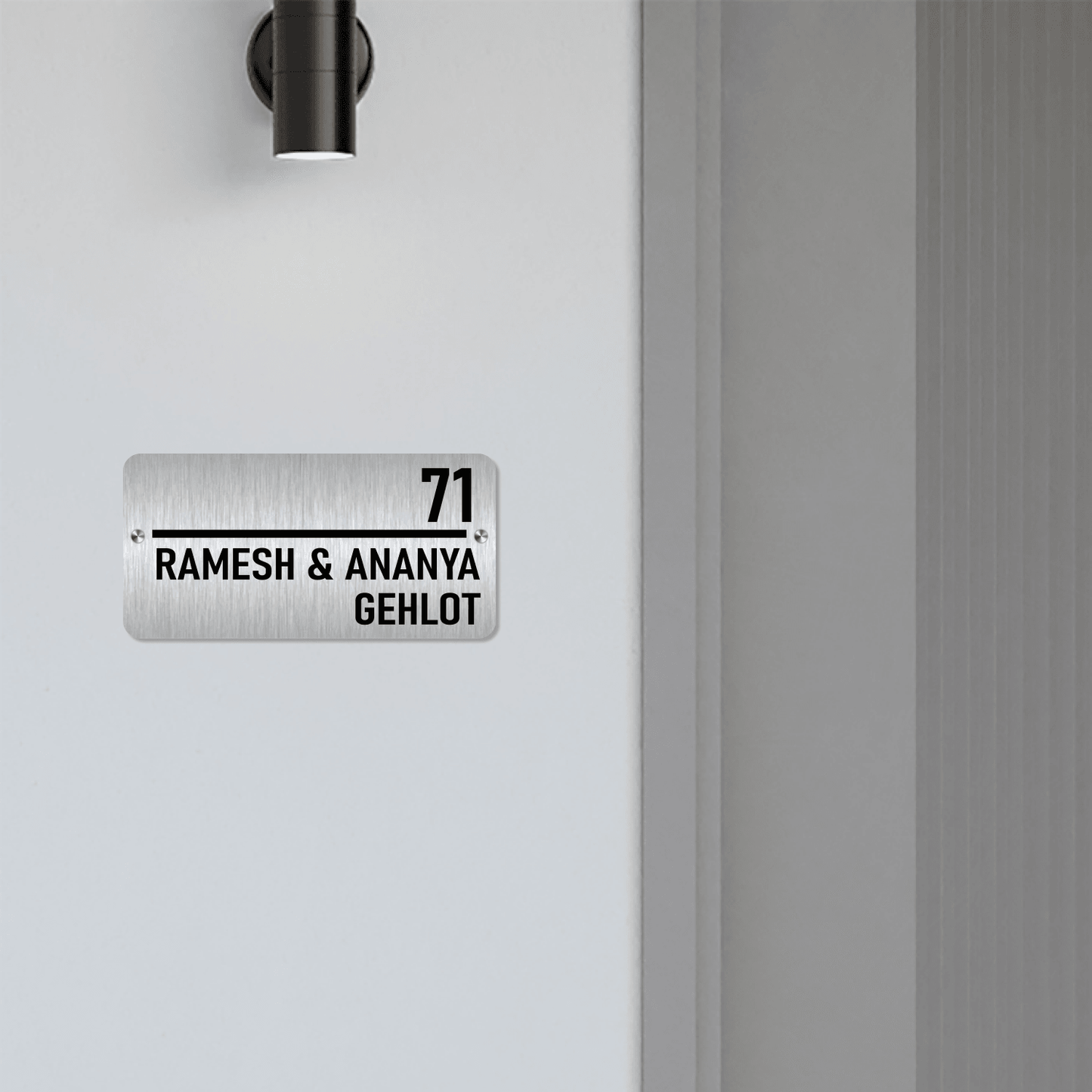 Personalized Stainless Steel Name Plate For Home