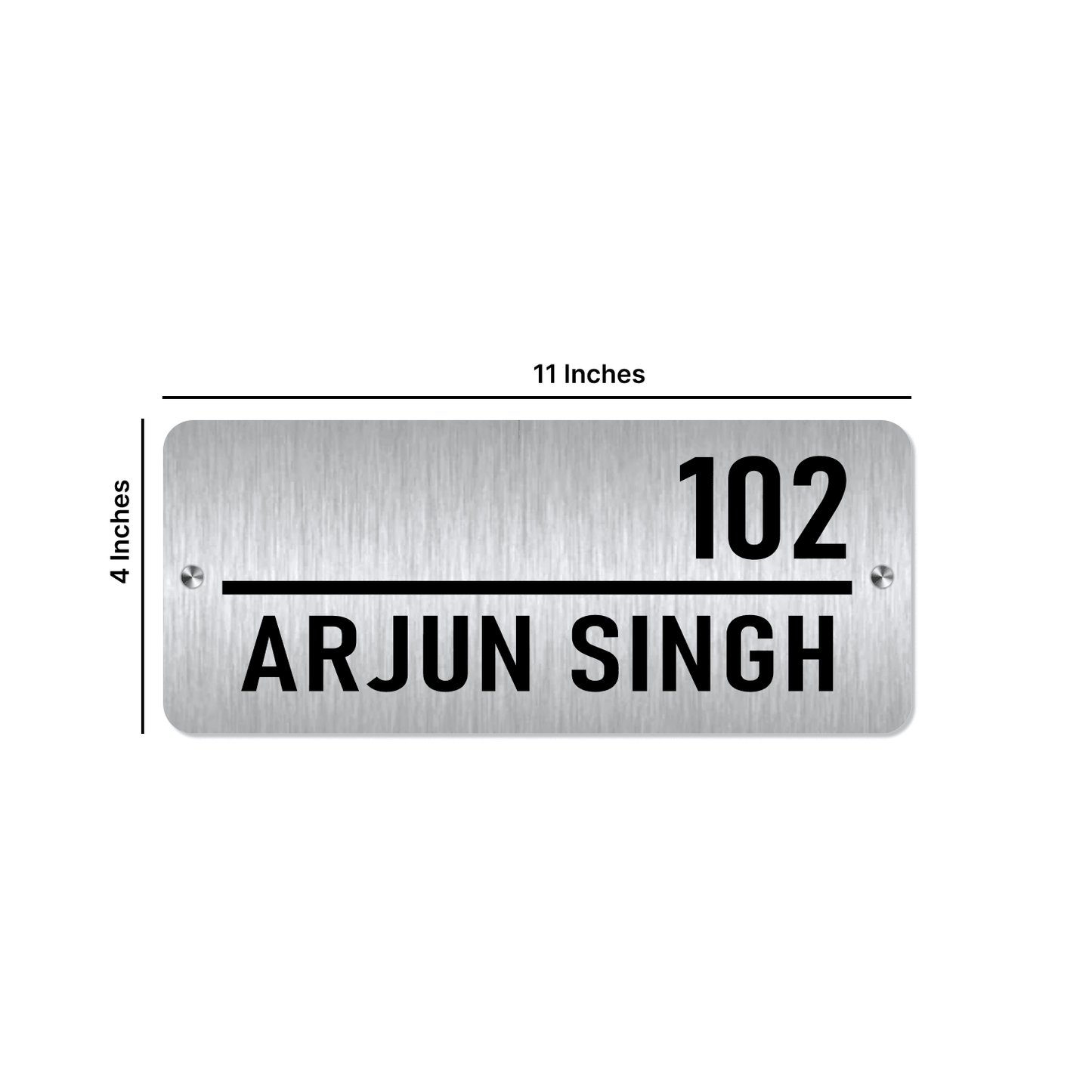 Personalized Stainless Steel Name Plate For Home - NameplateWale