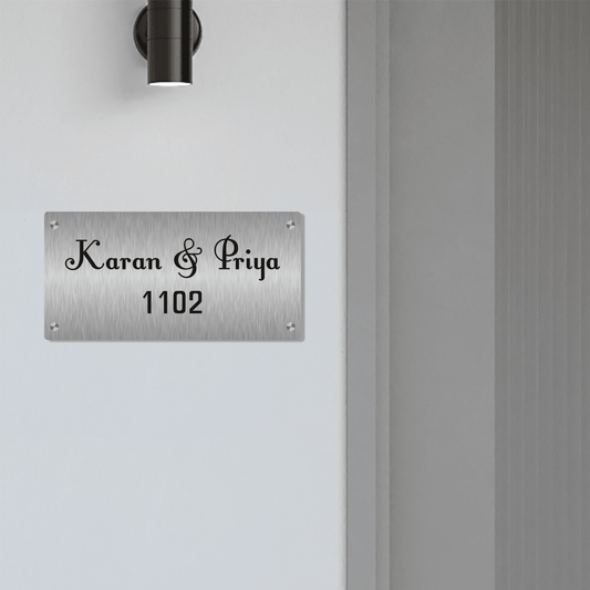 Personalized Stainless Steel Name Plate For Home - NameplateWale