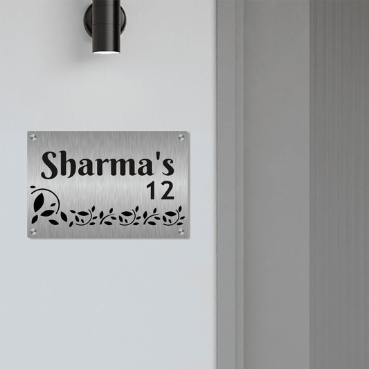 Personalized Stainless Steel Name Plate For Home - NameplateWale