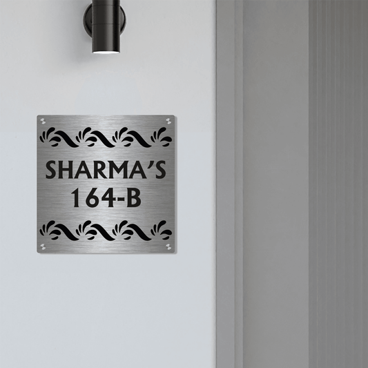 Personalized Stainless Steel Name Plate For Home - NameplateWale