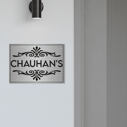 Personalized Stainless Steel Name Plate For Home - NameplateWale