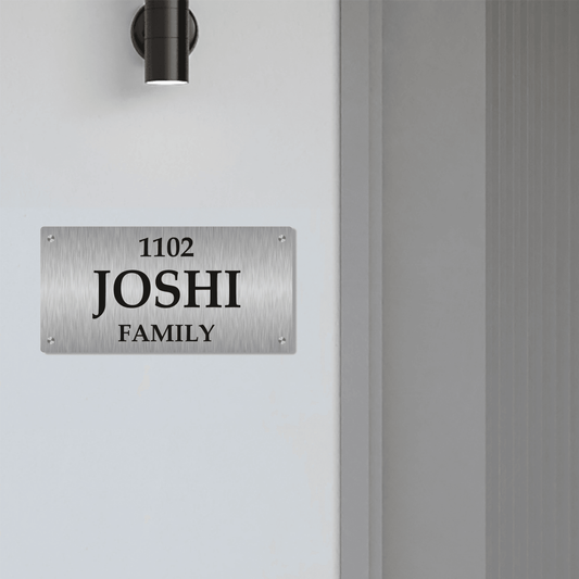 Personalized Stainless Steel Name Plate For Home - NameplateWale