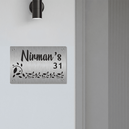 Personalized Stainless Steel Name Plate For Home - NameplateWale