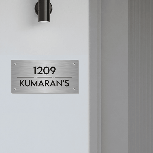 Personalized Stainless Steel Name Plate For Home - NameplateWale