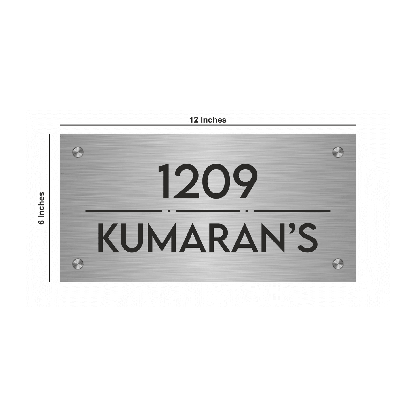 Personalized Stainless Steel Name Plate For Home - NameplateWale