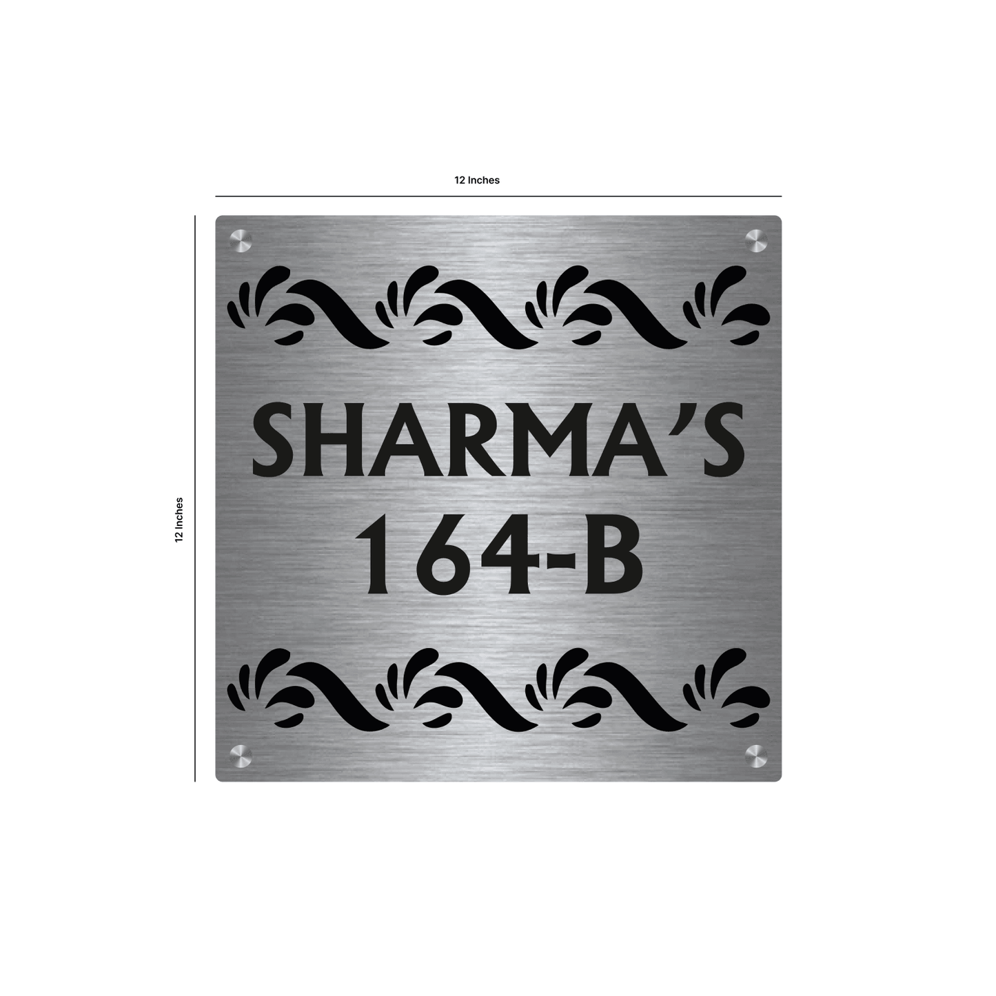 Personalized Stainless Steel Name Plate For Home - NameplateWale