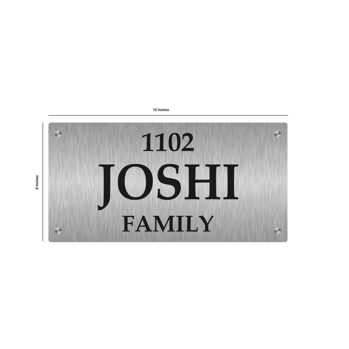 Personalized Stainless Steel Name Plate For Home - NameplateWale