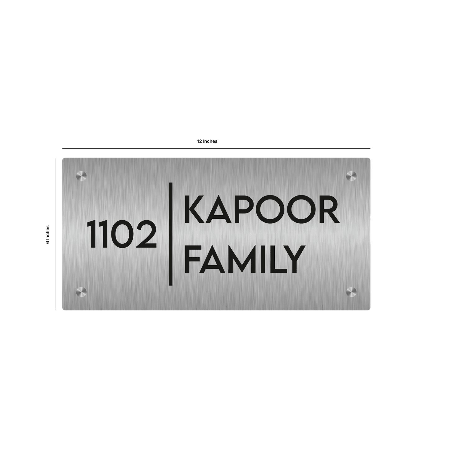 Personalized Stainless Steel Name Plate For Home - NameplateWale