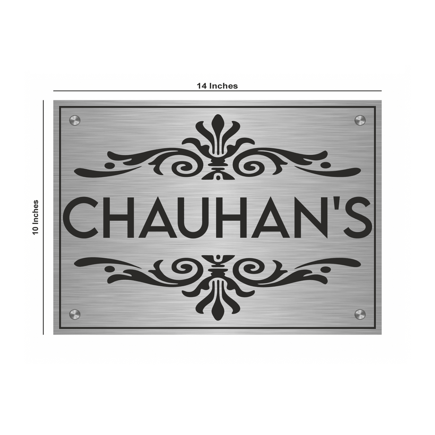 Personalized Stainless Steel Name Plate For Home - NameplateWale
