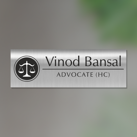 Office Name Plate for Judges | Stainless Steel - NameplateWale