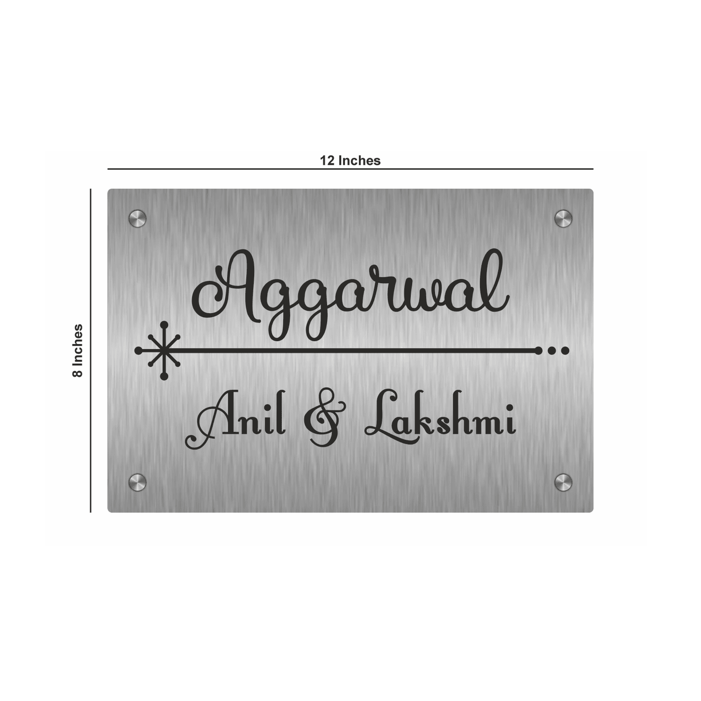 Personalized Stainless Steel Name Plate For Home - NameplateWale