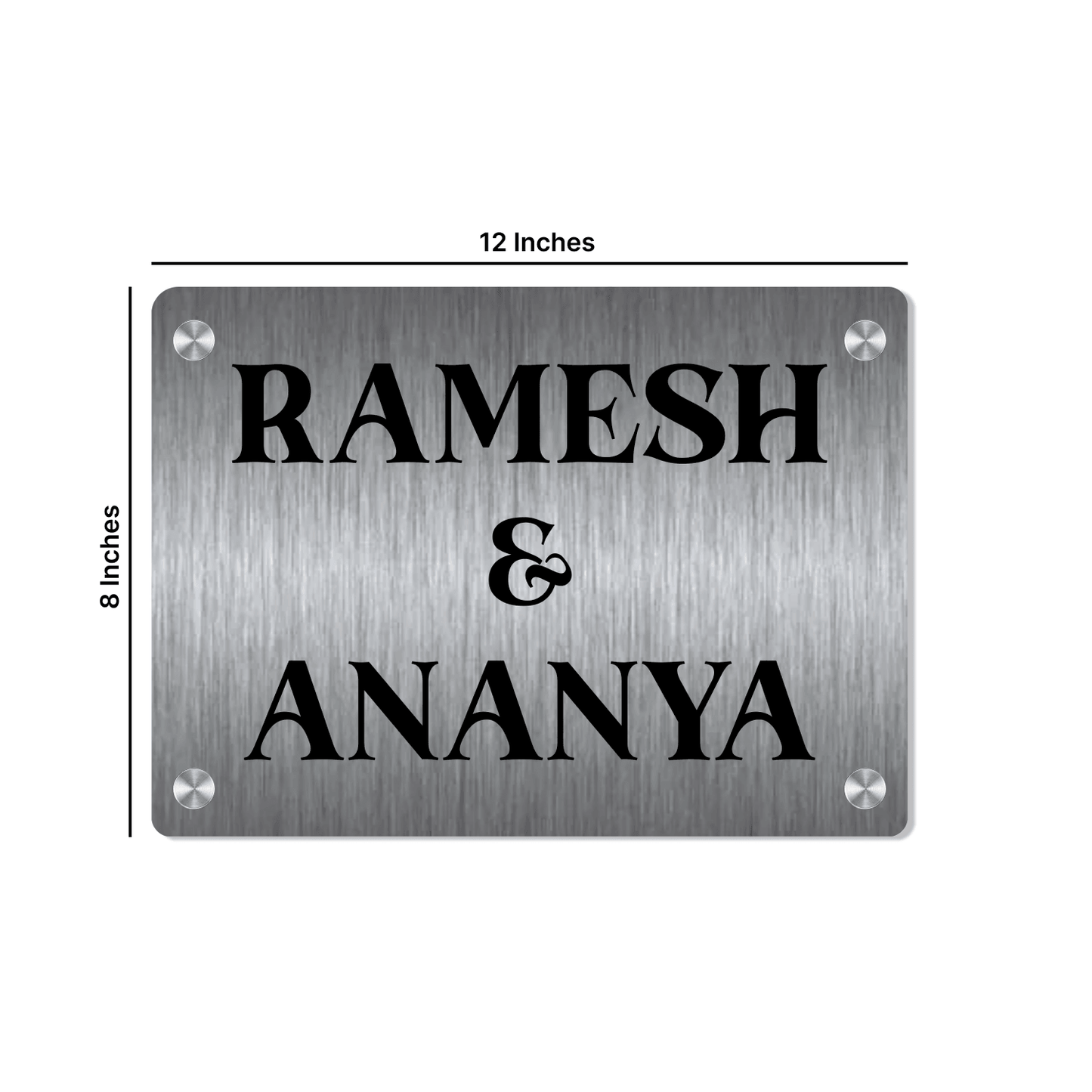 Personalized Stainless Steel Name Plate For Home - NameplateWale