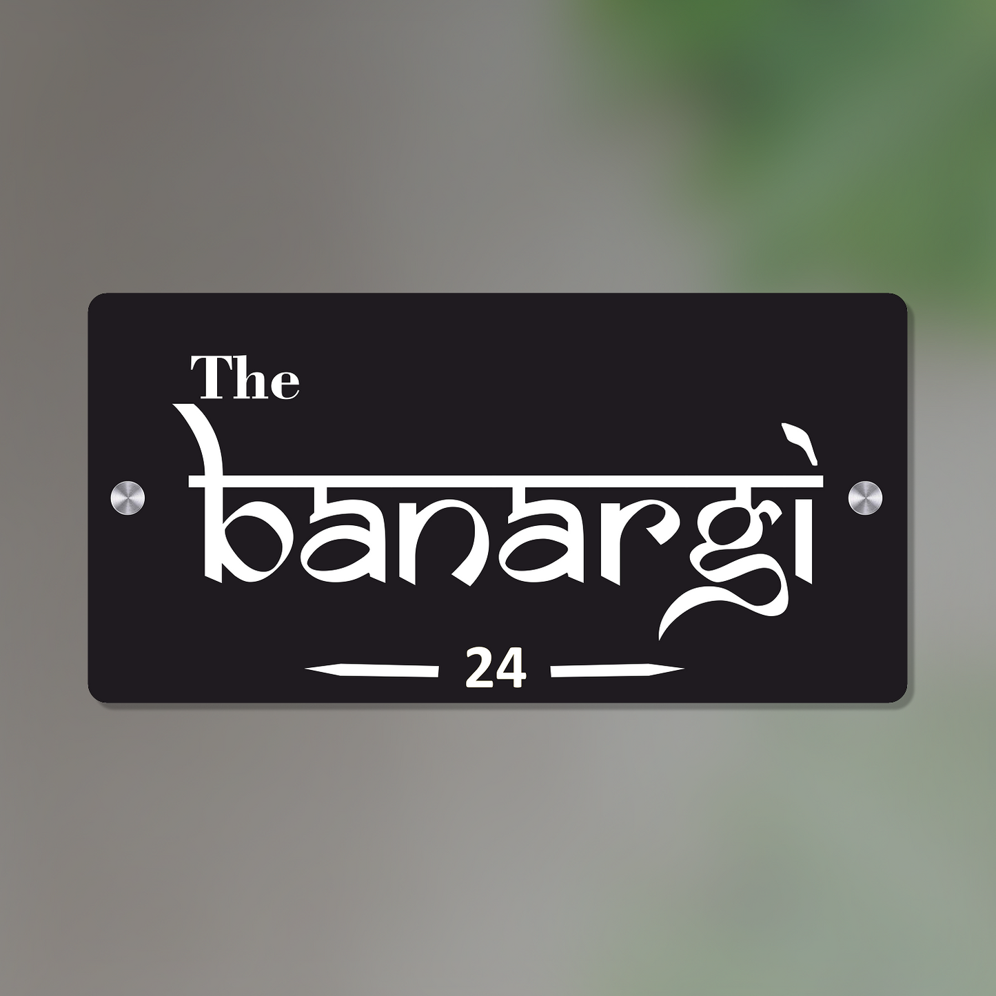 Personalized Acrylic Name Plate for Home – Black + White - NameplateWale