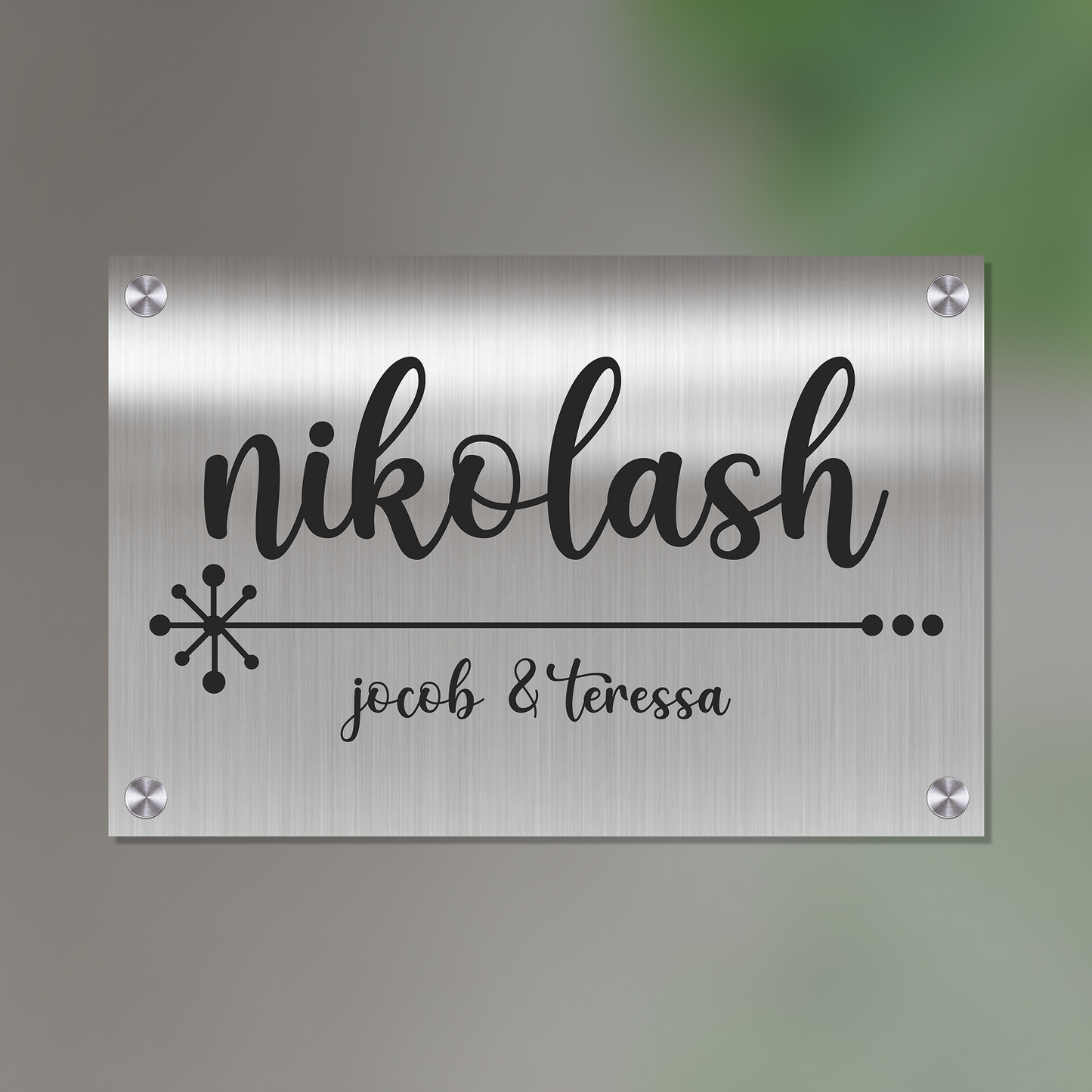 Personalized Stainless Steel Name Plate For Home - NameplateWale