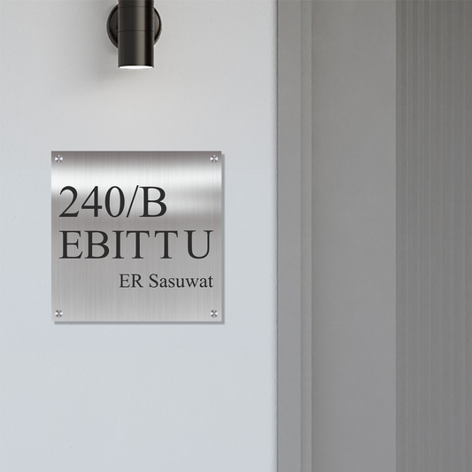 Personalized Stainless Steel Name Plate For Home - NameplateWale