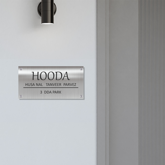 Personalized Stainless Steel Name Plate For Home - NameplateWale